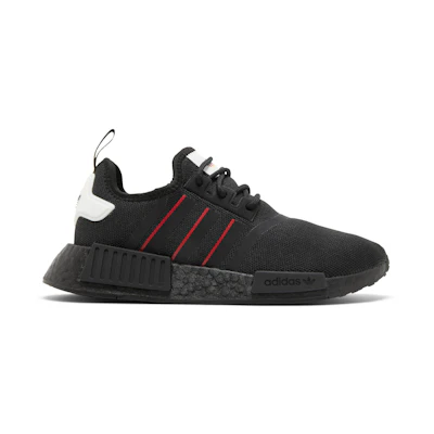 (GS) adidas NMD_R1 'Black Team Power Red'