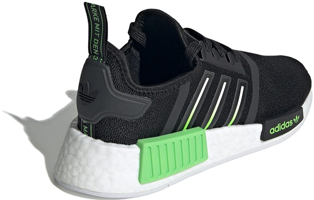 (Grade School) adidas NMD_R1 J 'Black Lucid Lime' IG9971 Shop (Grade School) adidas NMD_R1 J 'Black Lucid Lime' IG9971