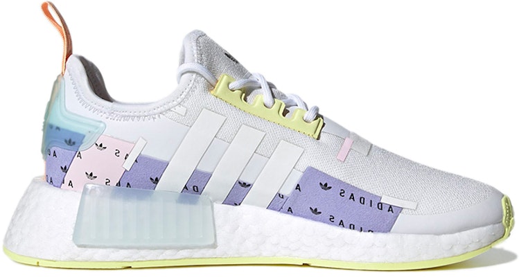 (Grade School) adidas NMD_R1 Refined 'All Over Logo - White Pulse Yellow' H03213 Order (Grade School) adidas NMD_R1 Refined 'All Over Logo - White Pulse Yellow' H03213