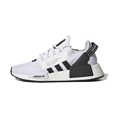 (GS) adidas NMD_R1 V2 'White Black'