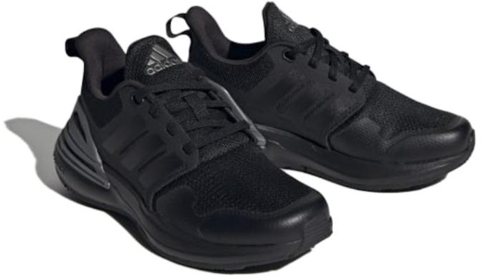 (Grade School) adidas RapidaSport Bounce J 'Black Iron Metallic' HP6125 Lookbook (Grade School) adidas RapidaSport Bounce J 'Black Iron Metallic' HP6125