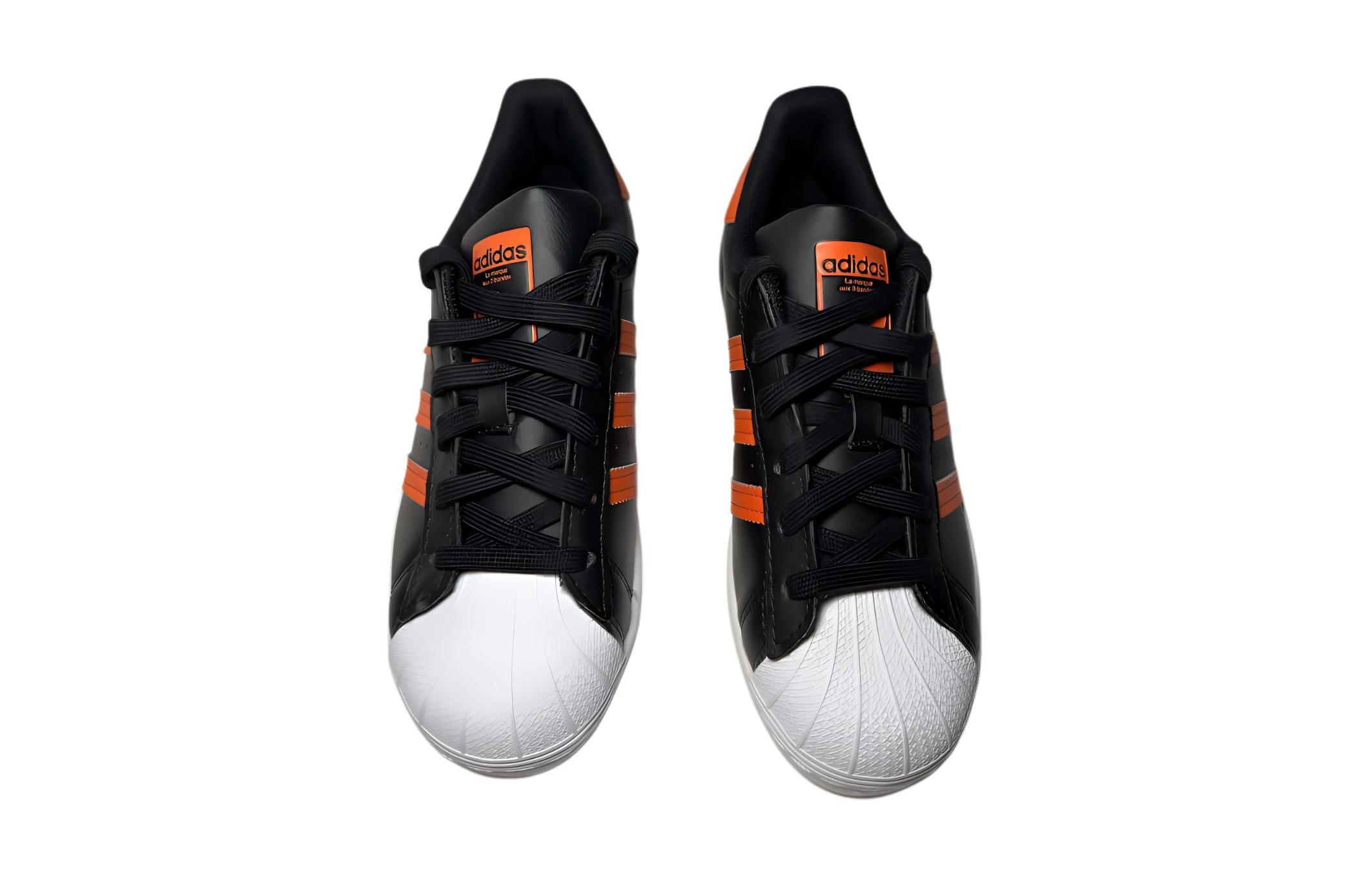 (GS) adidas Superstar 'Black Semi Impact Orange' 圖 3