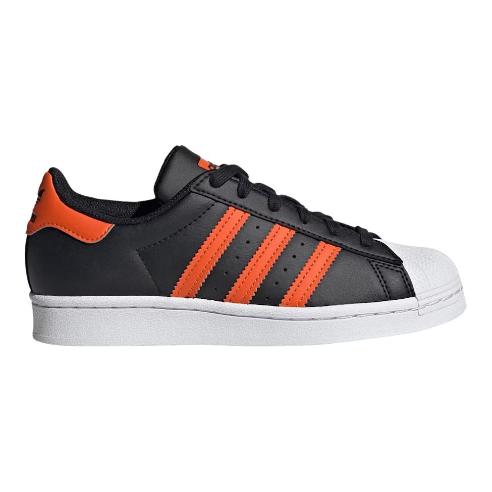 Sizing (Kanak-Kanak) adidas Superstar 'Hitam Jingga Separuh Terang' GY9329