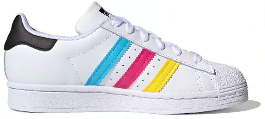 (Grade School) adidas Superstar 'Colorful Stripes - Cloud White' FW5236 Order (Grade School) adidas Superstar 'Colorful Stripes - Cloud White' FW5236