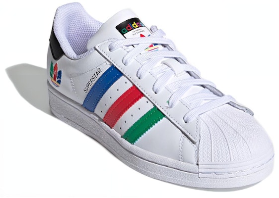 (Grade School) adidas Superstar 'Colorful Stripes - Cloud White' FW5236 Lookbook (Grade School) adidas Superstar 'Colorful Stripes - Cloud White' FW5236