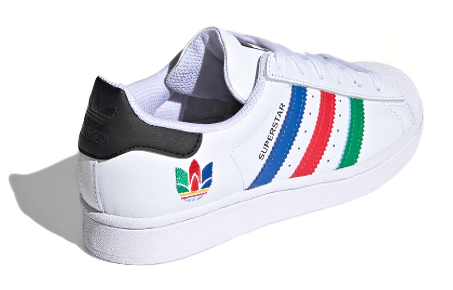 Shop (adidas para Niños) adidas Superstar 'Rayas Coloridas - Blanco Nube' FW5236