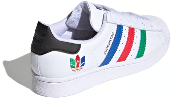 (Grade School) adidas Superstar 'Colorful Stripes - Cloud White' FW5236 Shop (Grade School) adidas Superstar 'Colorful Stripes - Cloud White' FW5236