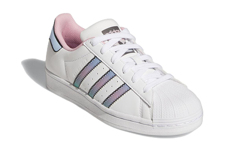 Lookbook (초등학생용) 아디다스 슈퍼스타 '화이트 라이트 핑크' HQ1126 HQ1126
