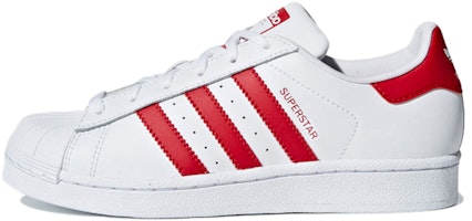 (Grade School) adidas Superstar 'White Scarlet' CG6609 (Grade School) adidas Superstar 'White Scarlet' CG6609