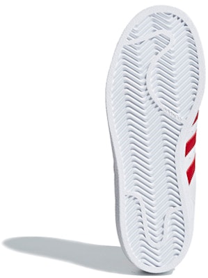 (Grade School) adidas Superstar 'White Scarlet' CG6609 Details for (Grade School) adidas Superstar 'White Scarlet' CG6609