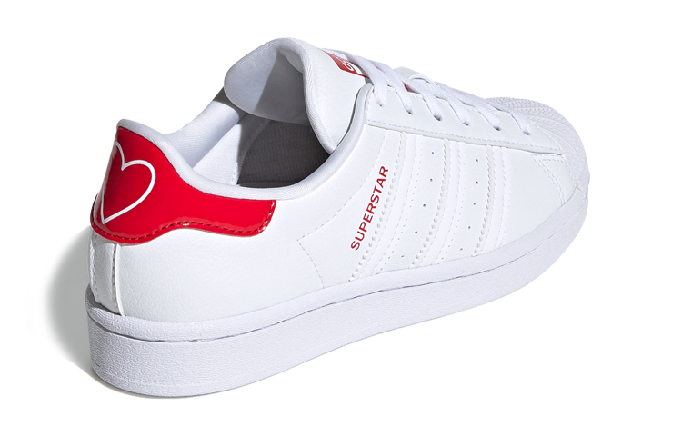 Shop (Grade School) adidas Superstar 'White Scarlet' FW0817