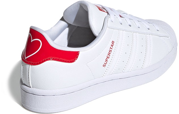 (Grade School) adidas Superstar 'White Scarlet' FW0817 Shop (Grade School) adidas Superstar 'White Scarlet' FW0817