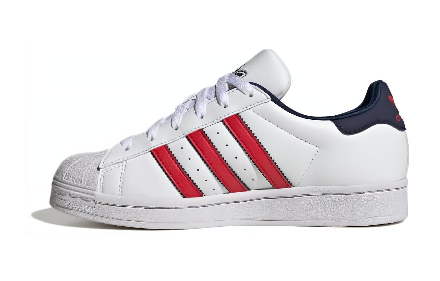 (GS) adidas Superstar Big Kid 'White Scarlet Indigo'