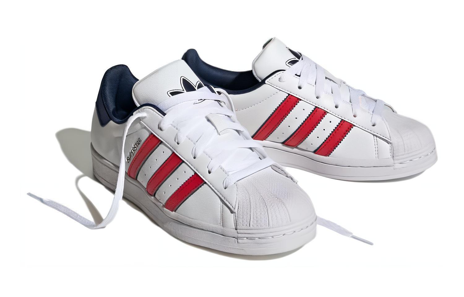 (GS) adidas Superstar Big Kid 'White Scarlet Indigo' 圖 3