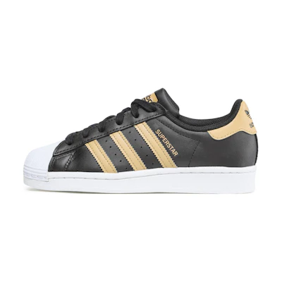 (GS) adidas Superstar J 'Black Golden Beige'