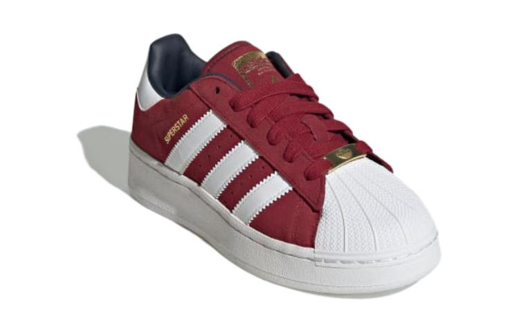 Lookbook （小學生）adidas Superstar XLG J 〈大學酒紅〉IG0287