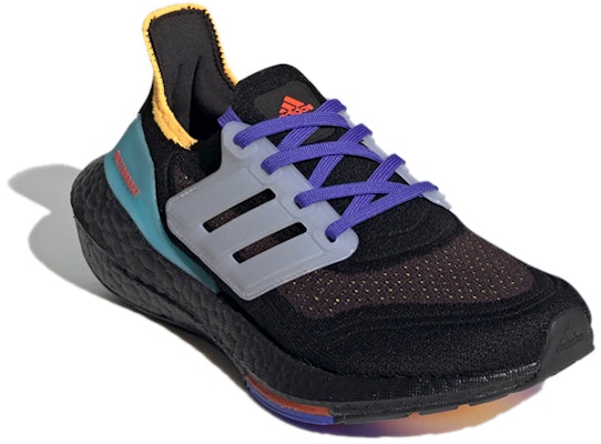 (Grade School) adidas UltraBoost 21 'Black Pulse Aqua' GX2561 Lookbook (Grade School) adidas UltraBoost 21 'Black Pulse Aqua' GX2561