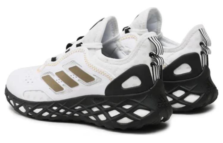 Lookbook 아디다스 웹 부스트 J '화이트 블랙 골드' (초등학생) HQ1415
