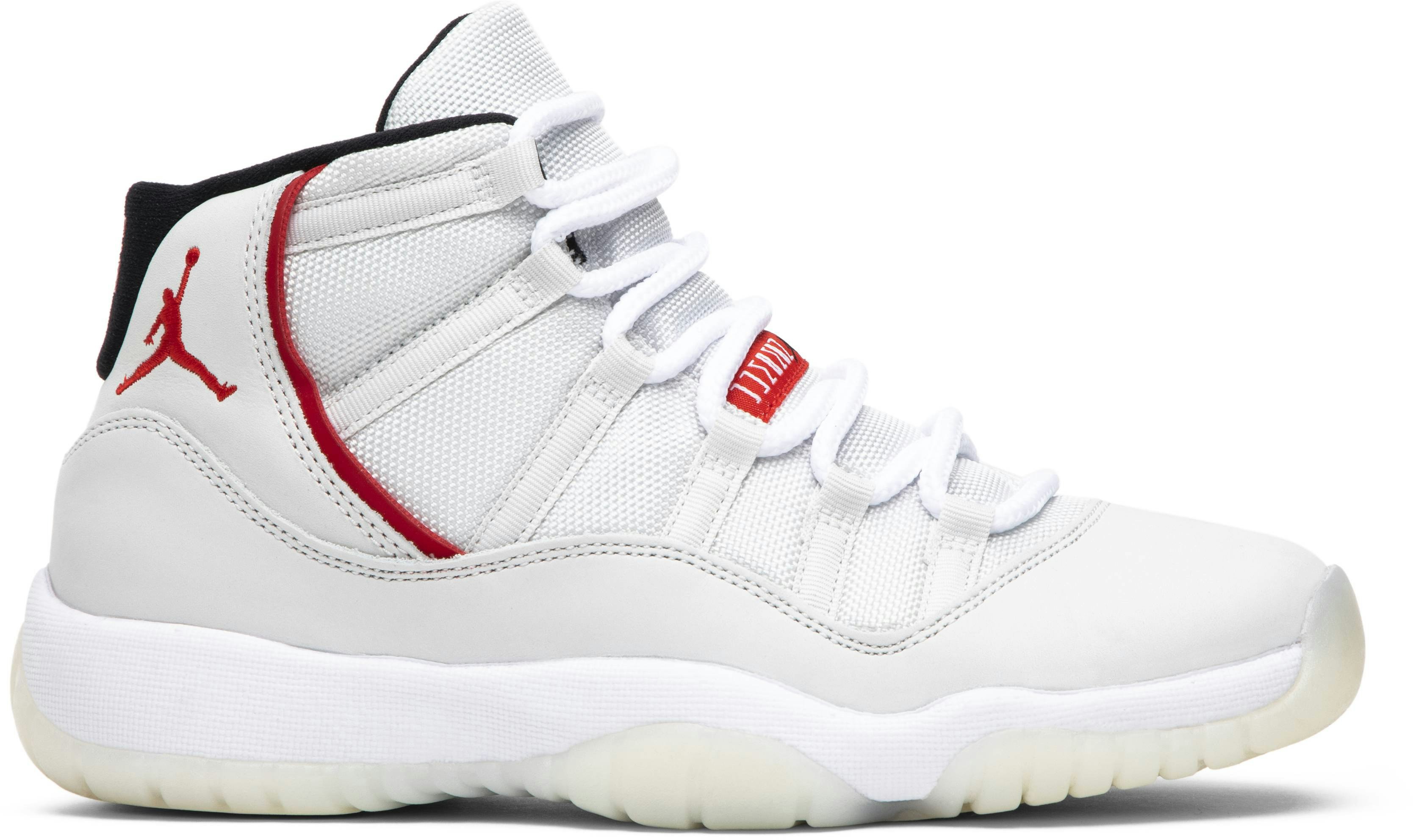 Air jordan 11 top platinum tint grade school