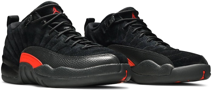 (Akas Demi Sekolah) Air Jordan 12 Retro Low BG 'Hitam Max Jingga' 308305-003 Cheap (Akas Demi Sekolah) Air Jordan 12 Retro Low BG 'Hitam Max Jingga' 308305-003