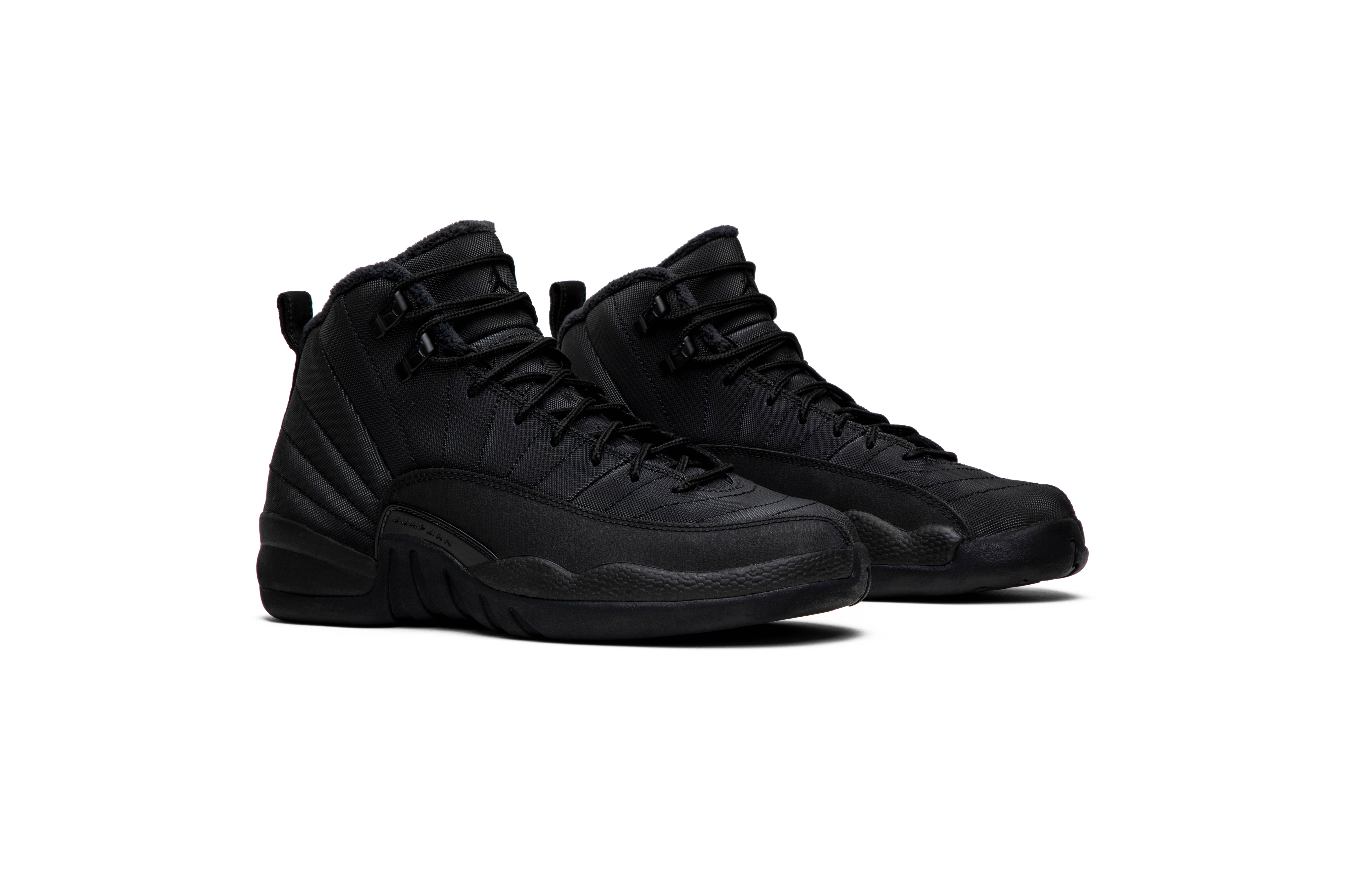 All black winterized jordans hot sale