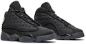 Cheap (Kanak-Kanak Sekolah) Air Jordan 13 Retro BG 'Black Cat' 884129-011