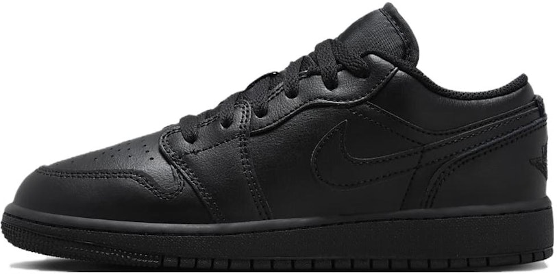 (Grade School) Air Jordan 1 Low 2022 'Triple Black' 553560-093 Buy (Grade School) Air Jordan 1 Low 2022 'Triple Black' 553560-093
