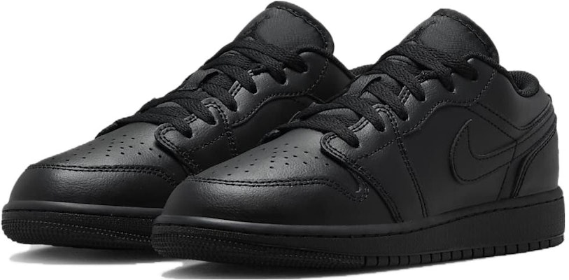 (Grade School) Air Jordan 1 Low 2022 'Triple Black' 553560-093 Lookbook (Grade School) Air Jordan 1 Low 2022 'Triple Black' 553560-093