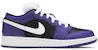 (Kanak-Kanak) Air Jordan 1 Low 'Hitam Ungu Court' 553560-501