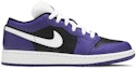 Buy (Kanak-Kanak) Air Jordan 1 Low 'Hitam Ungu Court' 553560-501