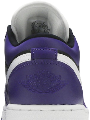 (Kanak-Kanak) Air Jordan 1 Low 'Hitam Ungu Court' 553560-501 Sizing (Kanak-Kanak) Air Jordan 1 Low 'Hitam Ungu Court' 553560-501