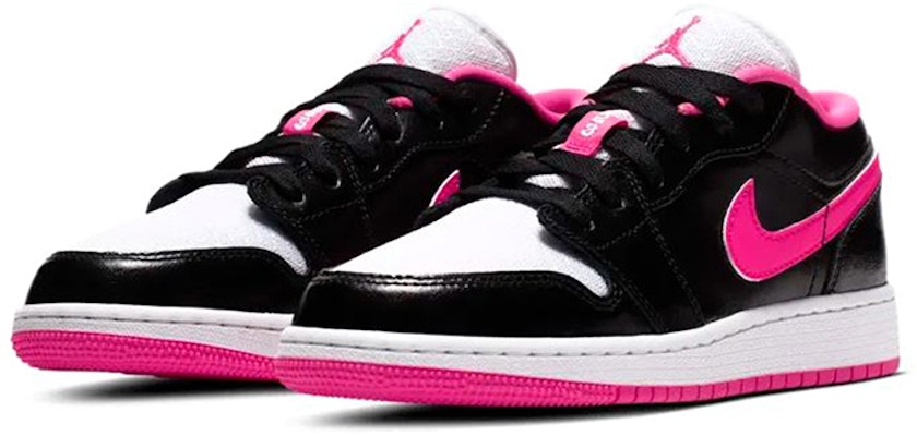 (小童款) Air Jordan 1 Low '黑色炫彩粉红' 554723-061 Lookbook (小童款) Air Jordan 1 Low '黑色炫彩粉红' 554723-061