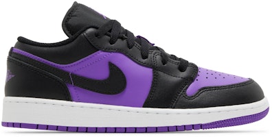 (Grade School) Air Jordan 1 Low 'Black/Purple' 553560-505 (Grade School) Air Jordan 1 Low 'Black/Purple' 553560-505