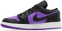 Lookbook (GS) 에어 조던 1 로우 '블랙/퍼플' 553560-505