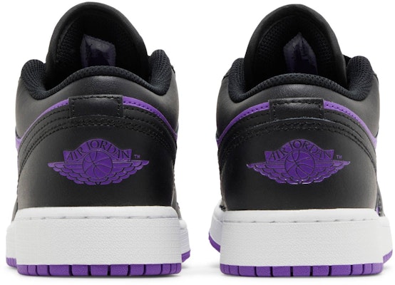 (GS) 에어 조던 1 로우 '블랙/퍼플' 553560-505 Details for (GS) 에어 조던 1 로우 '블랙/퍼플' 553560-505