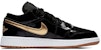 (Kanak-Kanak) Air Jordan 1 Low 'Emas Metalik' 554723-032