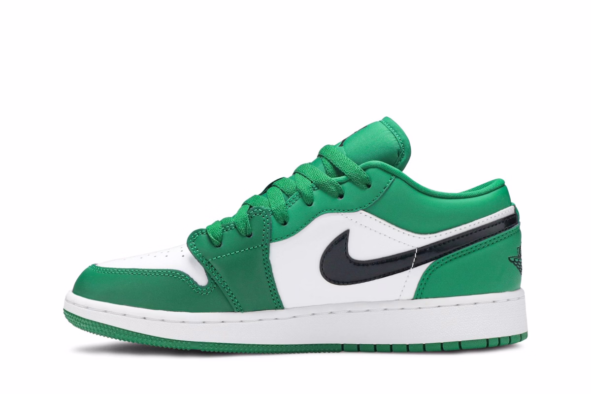 (Grade School) Air Jordan 1 Low 'Pine Green' 553560-301