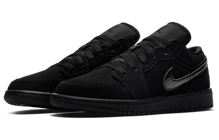 Lookbook (Kanak-Kanak) Air Jordan 1 Low 'Triple Black' 553560-056