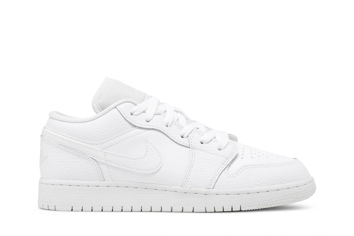 (Grade School) Air Jordan 1 Low 'Triple White' 553560-130