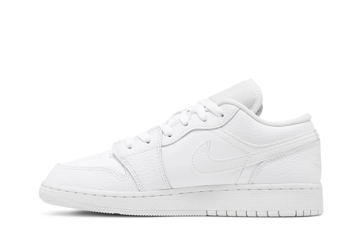 (Grade School) Air Jordan 1 Low 'Triple White' 553560-130