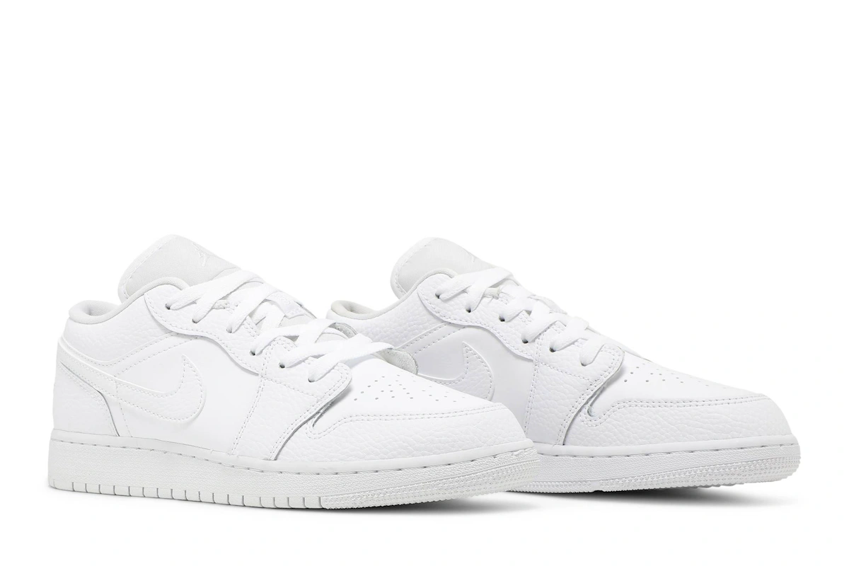 (Grade School) Air Jordan 1 Low 'Triple White' 553560-130