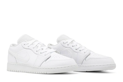 (Grade School) Air Jordan 1 Low 'Triple White' 553560-130