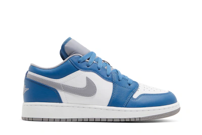 (Grade School) Air Jordan 1 Low 'True Blue Cement' 553560-412
