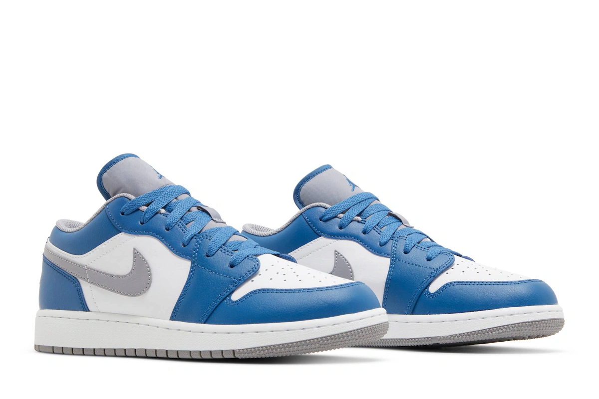 (Grade School) Air Jordan 1 Low 'True Blue Cement' 553560-412