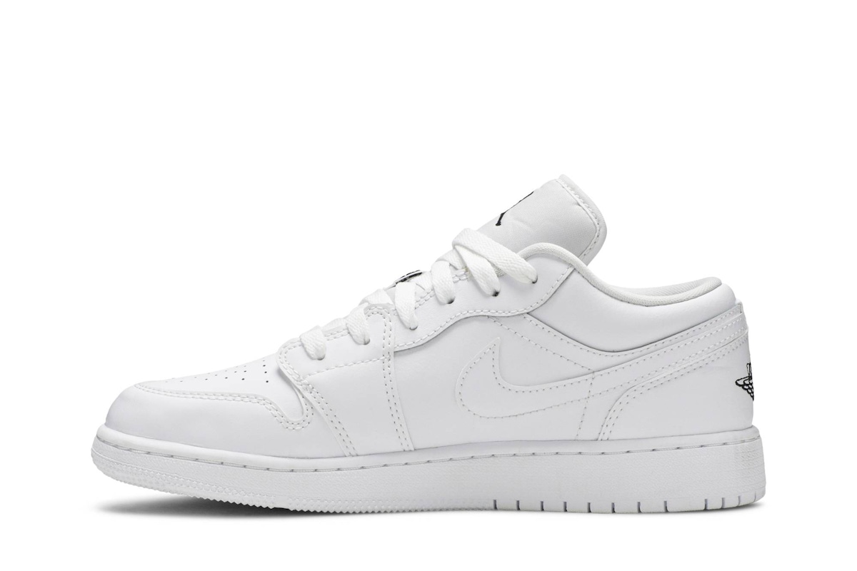 (Grade School) Air Jordan 1 Low 'White Black' 553560-101