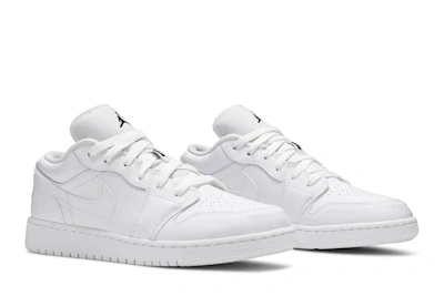 (Grade School) Air Jordan 1 Low 'White Black' 553560-101