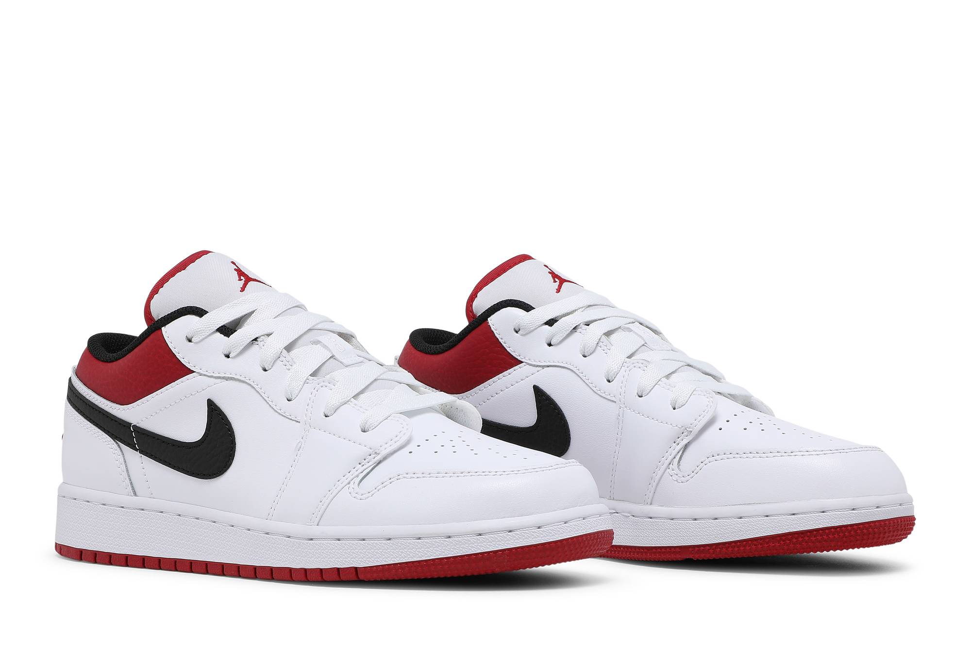 Low top red and white jordans store