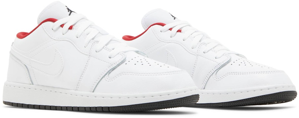(Año Escolar) Air Jordan 1 Low 'Blanco Rojo Gimnasio Negro' 553560-164 Cheap (Año Escolar) Air Jordan 1 Low 'Blanco Rojo Gimnasio Negro' 553560-164