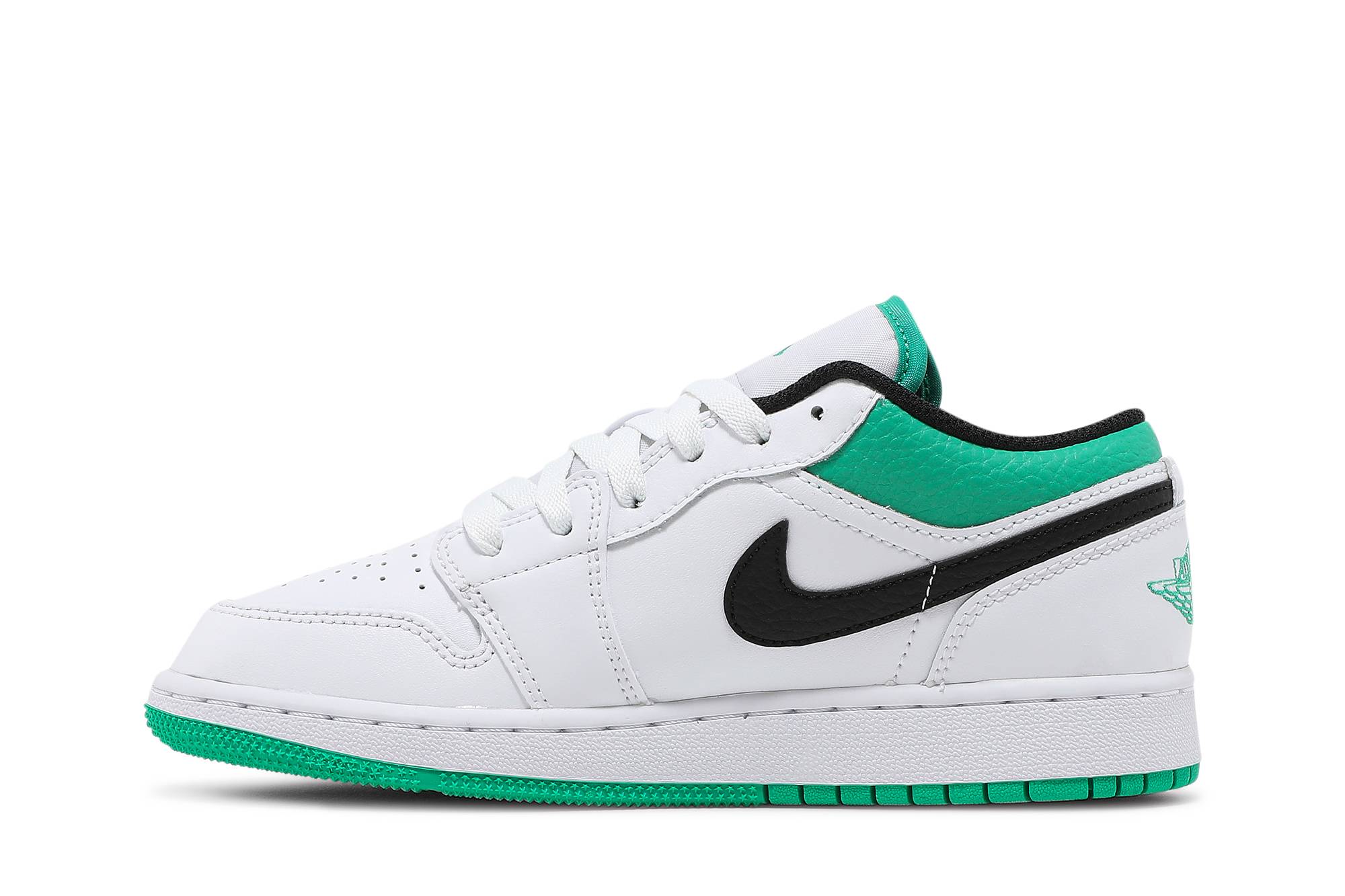 (Grade School) Air Jordan 1 Low ‘White Lucky Green’ 553560-129
