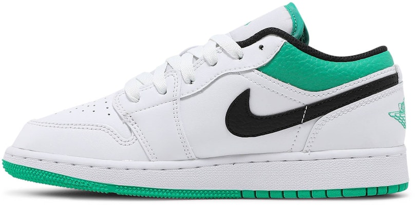 (Sekolah Dasar) Air Jordan 1 Low 'Putih Lucky Green' 553560-129 Lookbook (Sekolah Dasar) Air Jordan 1 Low 'Putih Lucky Green' 553560-129